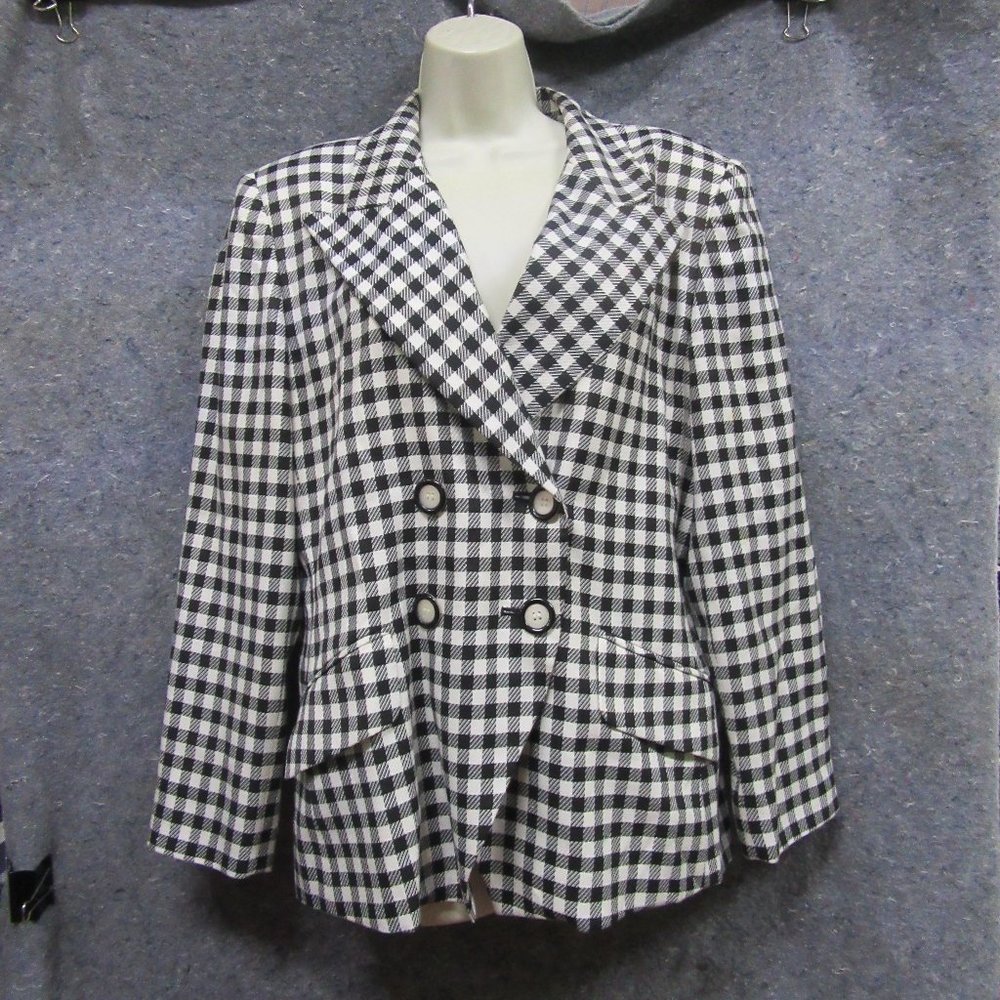Black & White Checkered J.G. Hook Suits Blazer & Short Set